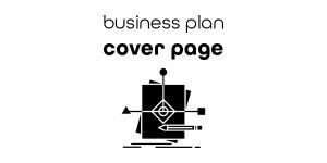 Cover page of a business plan